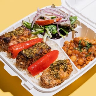 4. Salmon Kabob Platter